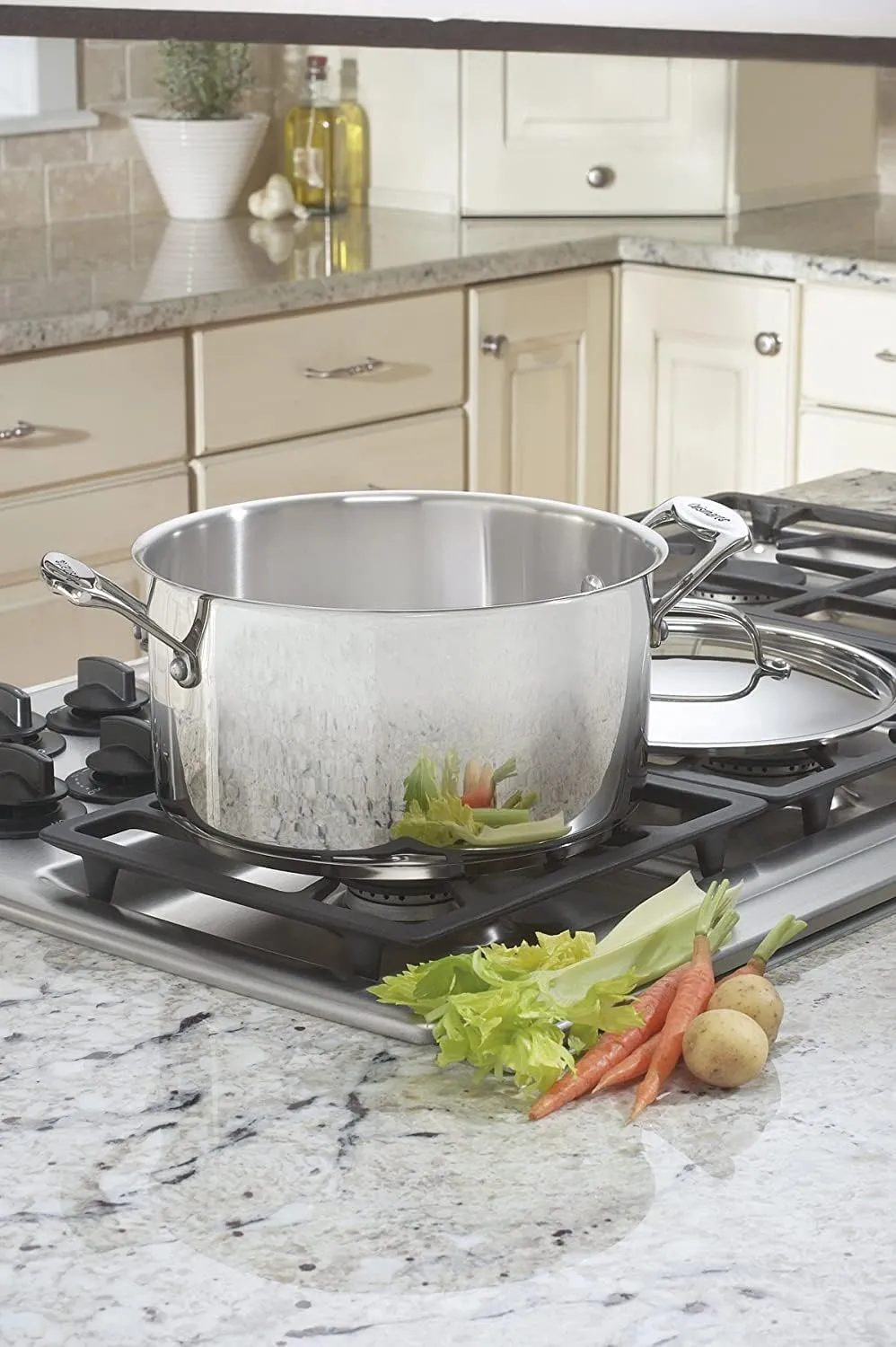 Cuisinart 744-24 Chef's Classic Stainless Stockpot with Cover, 6-Quart,Silver