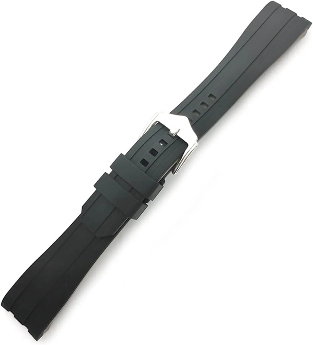 Curved End Diving Quick Release Silicone watch Bracelet for Omega Rubber Strap for Seiko Wristband for Tissot Watch Band for Tudor