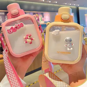 Cute Macaron Transparent Water Bottle (700ML)