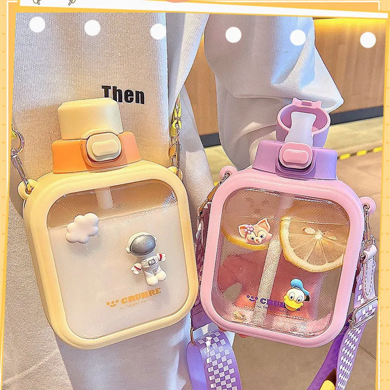 Cute Macaron Transparent Water Bottle (700ML)