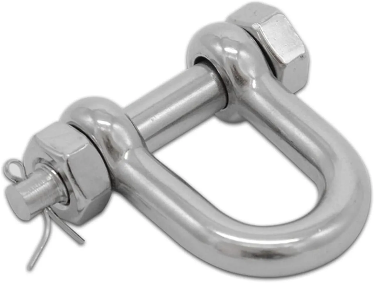 d Ring, Stainless Shackle,Small Shackle,5pcs/10pcs 304 Stainless Steel M6/8/10/12 DEE Shackle Pin Nut Safty Pin Steel Buckle Bolt Anchor Safty Shackle Outdoor Tools(M12 X 5pcs)