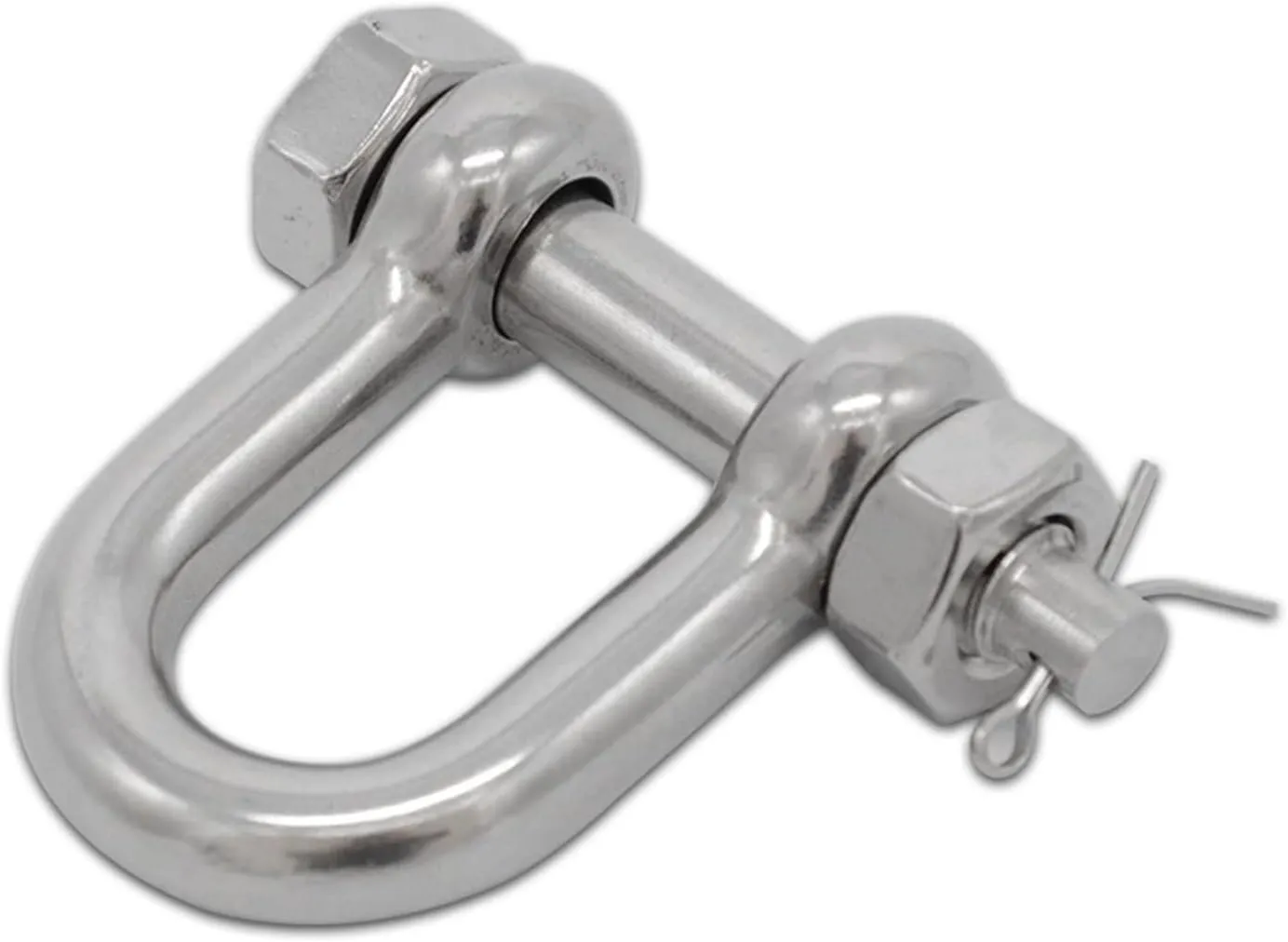d Ring, Stainless Shackle,Small Shackle,5pcs/10pcs 304 Stainless Steel M6/8/10/12 DEE Shackle Pin Nut Safty Pin Steel Buckle Bolt Anchor Safty Shackle Outdoor Tools(M12 X 5pcs)