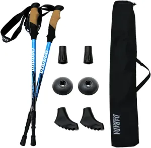 (Dabada) SG Approval Goods Lightweight Aluminum Trekking Poles Set of 2 with Anti-Shock Function [Lightweight 220g Compact Minimum 56.5cm]