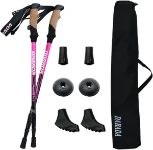 (Dabada) SG Approval Goods Lightweight Aluminum Trekking Poles Set of 2 with Anti-Shock Function [Lightweight 220g Compact Minimum 56.5cm]