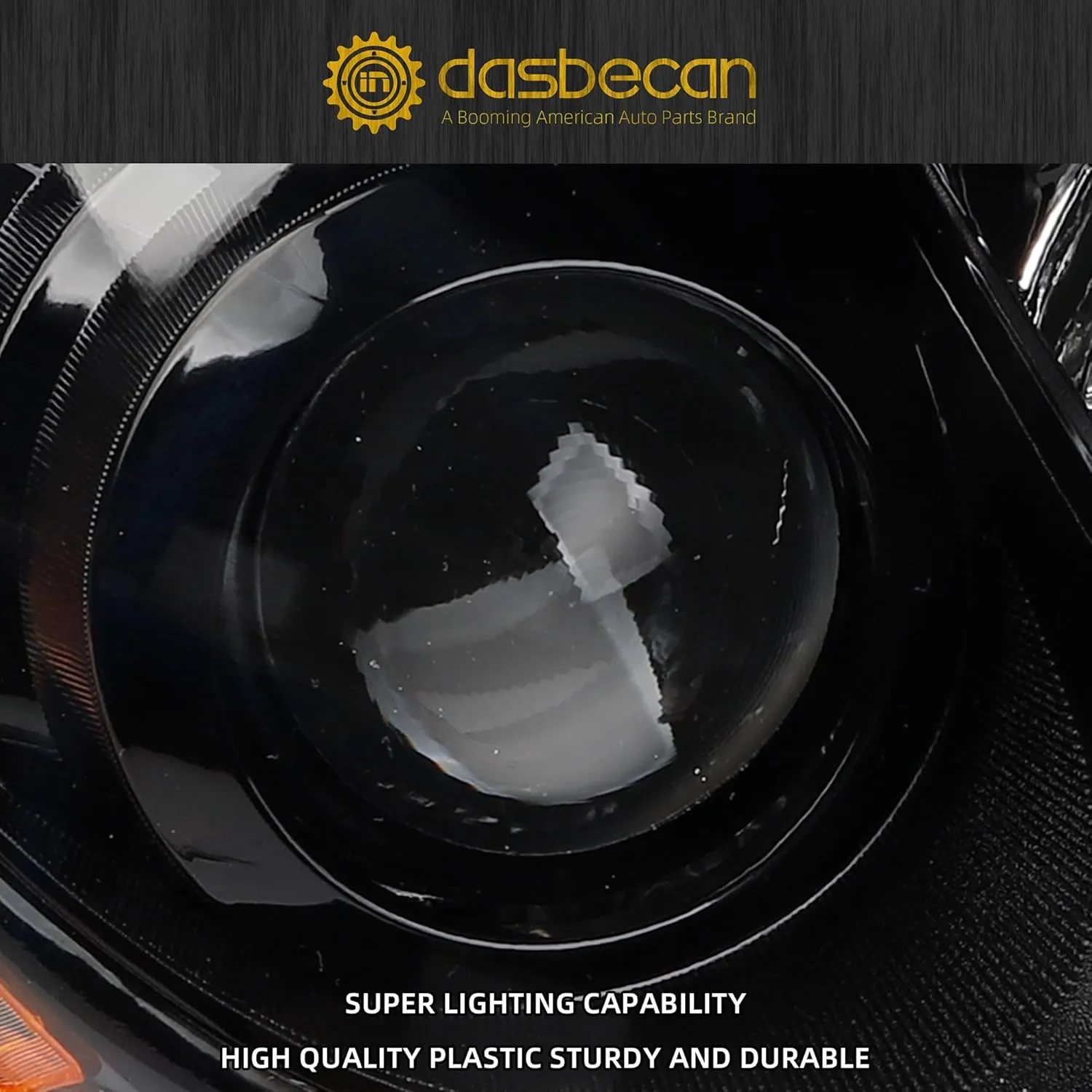 Dasbecan Halogen Headlight Compatible With Nissan Murano 2015-2018 Black LED DRL Projector Headlamp Assembly Right Passenger Side Replaces# 260605AA9A 260105AA9A 260605AA0E 260105AA0E