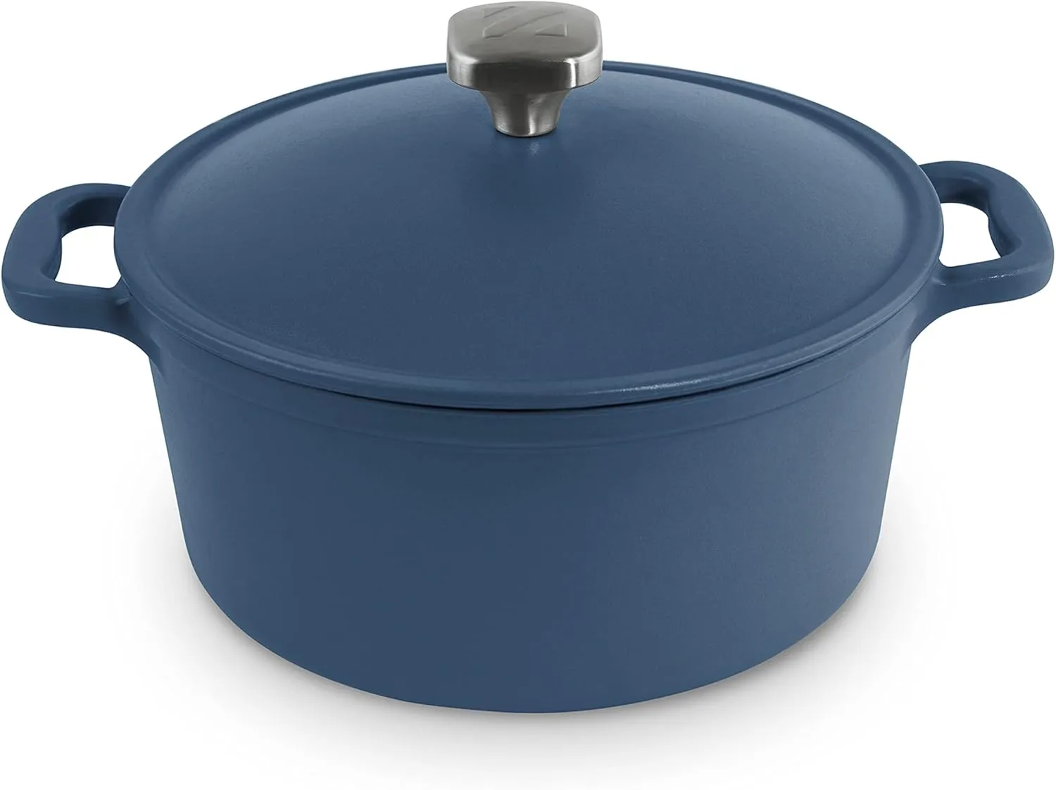 DASH Zakarian by DASH 4.5 Qt Nonstick Cast Iron Dutch Oven, Titanium Ceramic Nonstick Pot with Lid and Handles, Blue