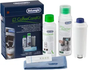 De'Longhi Coffee Care Kit, Essential Coffee Machine Maintenance Products, Suitable for Machines with filters, DLSC306, Black