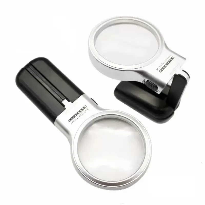 Desktop Handheld Magnifier Two-way Magnifying Mirror Foldable