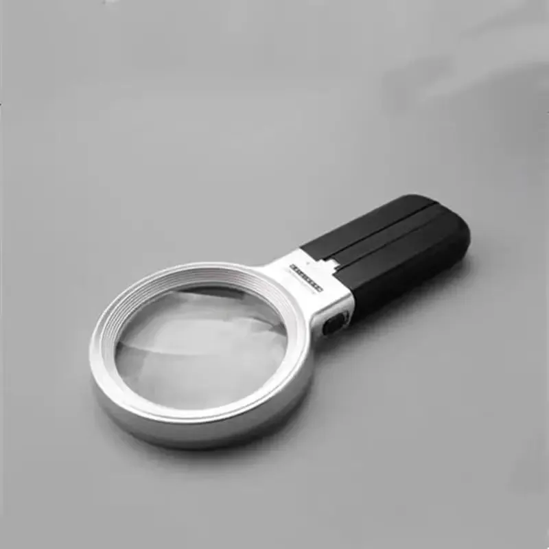 Desktop Handheld Magnifier Two-way Magnifying Mirror Foldable