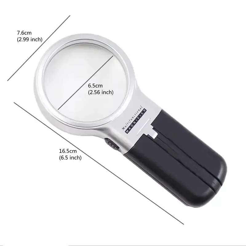 Desktop Handheld Magnifier Two-way Magnifying Mirror Foldable