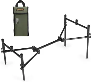 Detachable Fishing Rod Stand Buzz Bar Pole Rest Head Folding Retractable Fishing Rod Holder with Carry Bag