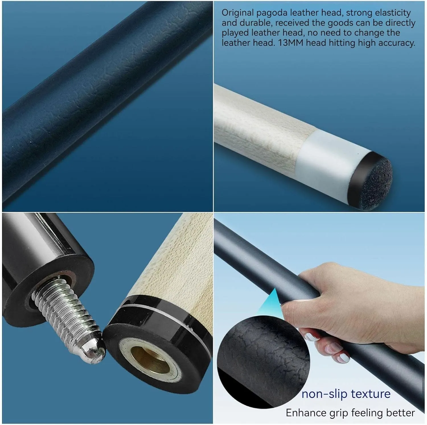DFT Professional Pool Cue Set - 8 Ball 9 Club with 13mm Club Head and 145cm Length for Precise Shots(Color:,Size:Premium Box)