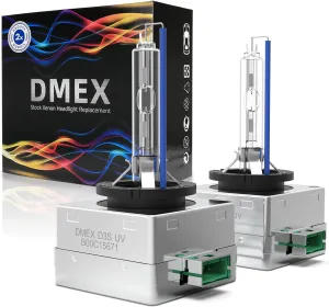 DMEX D3S HID Headlight Bulbs Xenon 6000K Cool White 35W Replacement 66340 42403 42302 Headlamp - Pack of 2(Not fit Halogen Headlight Assembly)