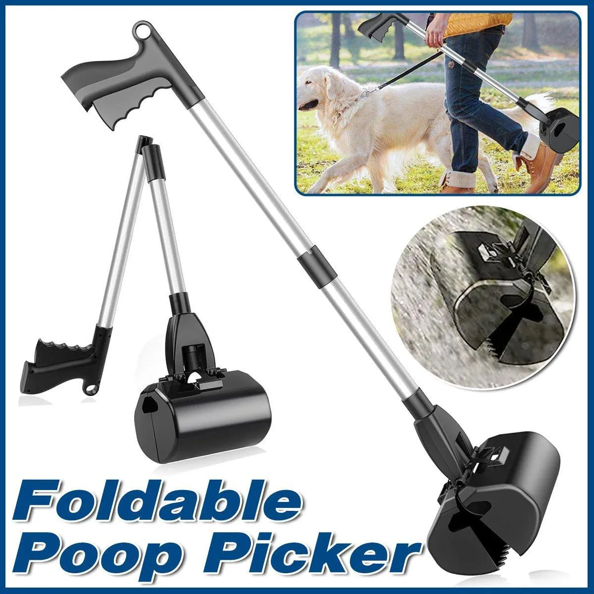 Dog and Cat Poop Cleaning Tool Pet Poop Picker Poop Clip for Easy Waste Pickup
