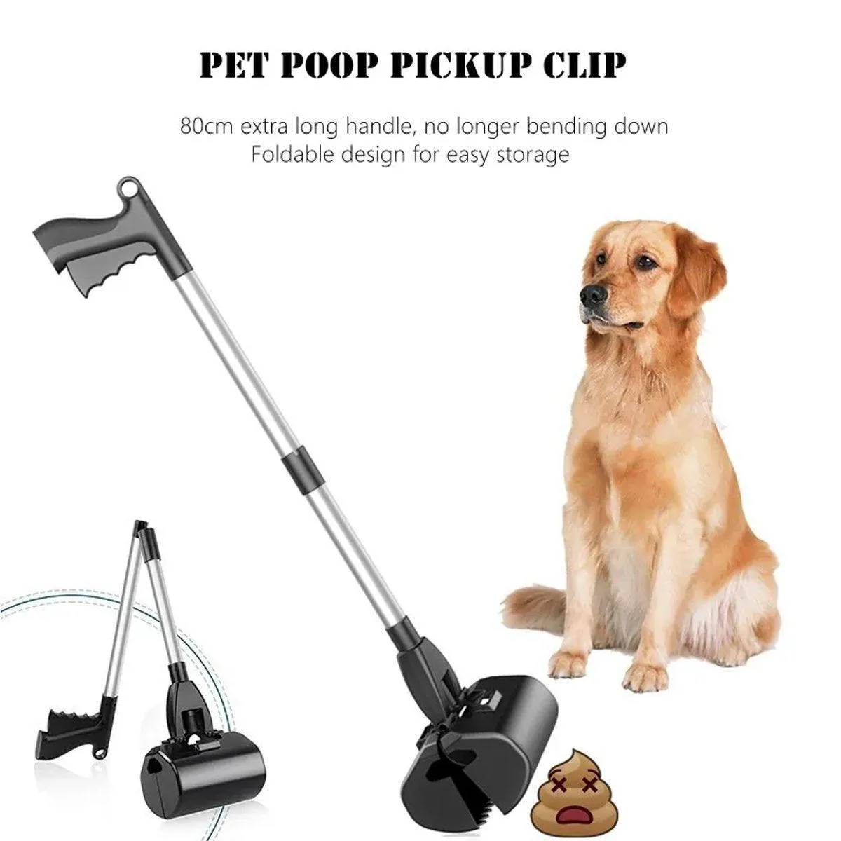 Dog and Cat Poop Cleaning Tool Pet Poop Picker Poop Clip for Easy Waste Pickup