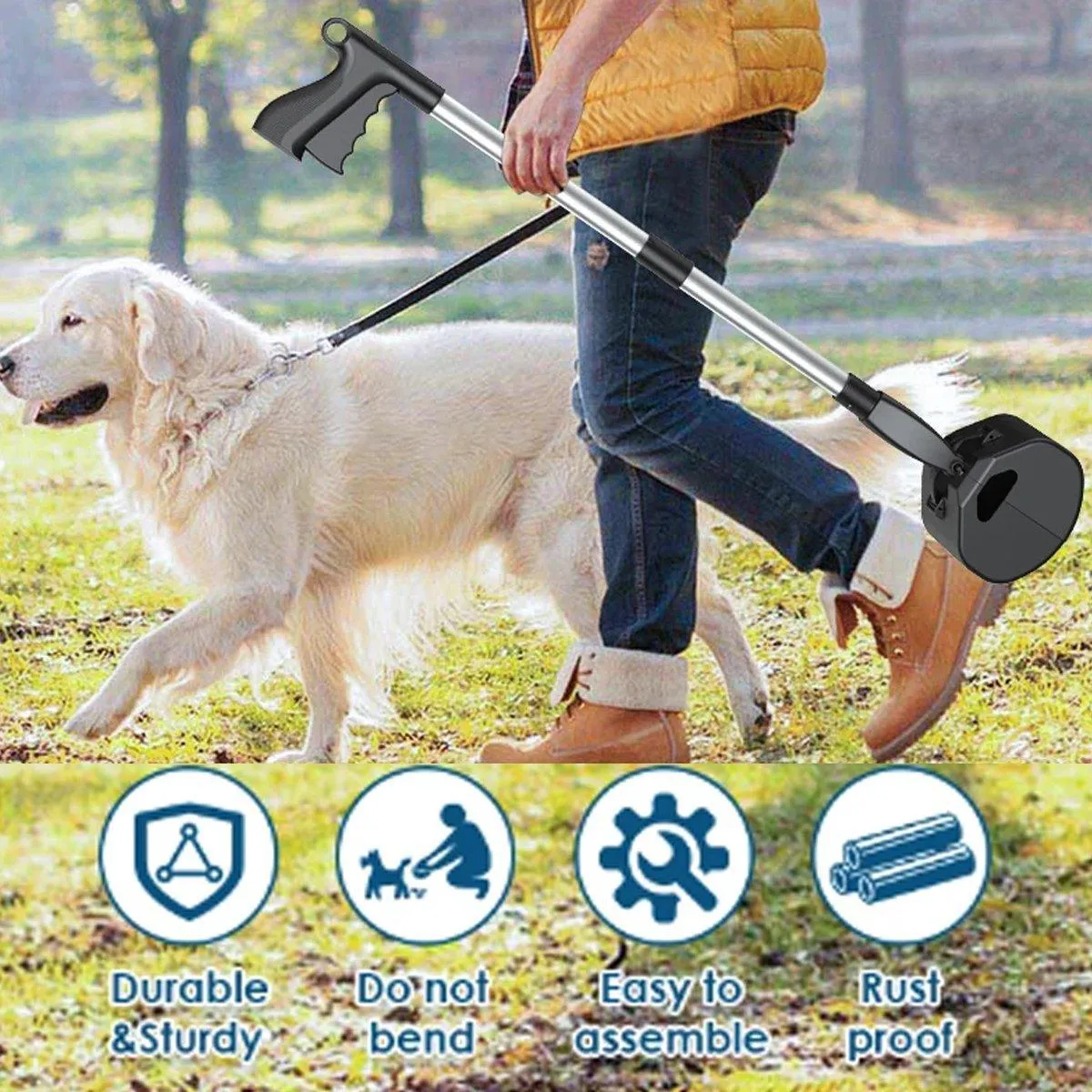 Dog and Cat Poop Cleaning Tool Pet Poop Picker Poop Clip for Easy Waste Pickup