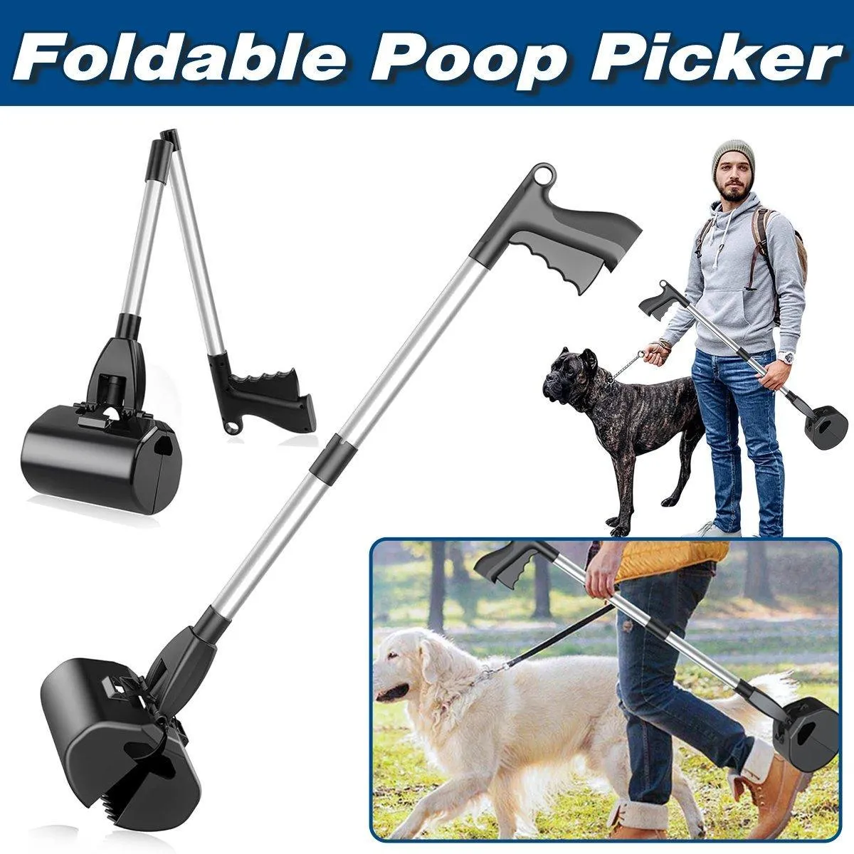 Dog and Cat Poop Cleaning Tool Pet Poop Picker Poop Clip for Easy Waste Pickup