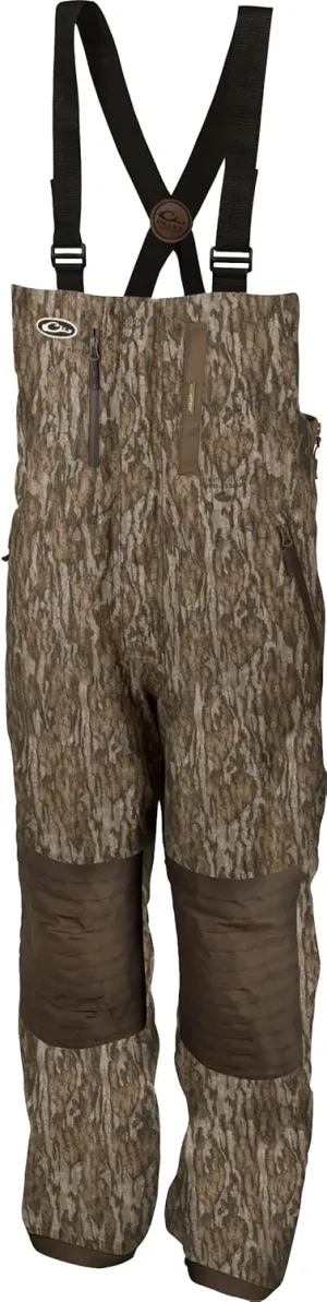 Drake Mens Guardian Elite Hunting Insulated Bib, Mossy Oak Bottomland, Medium