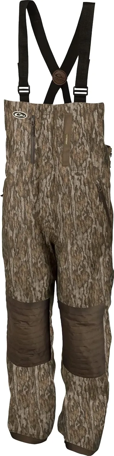 Drake Mens Guardian Elite Hunting Insulated Bib, Mossy Oak Bottomland, Medium