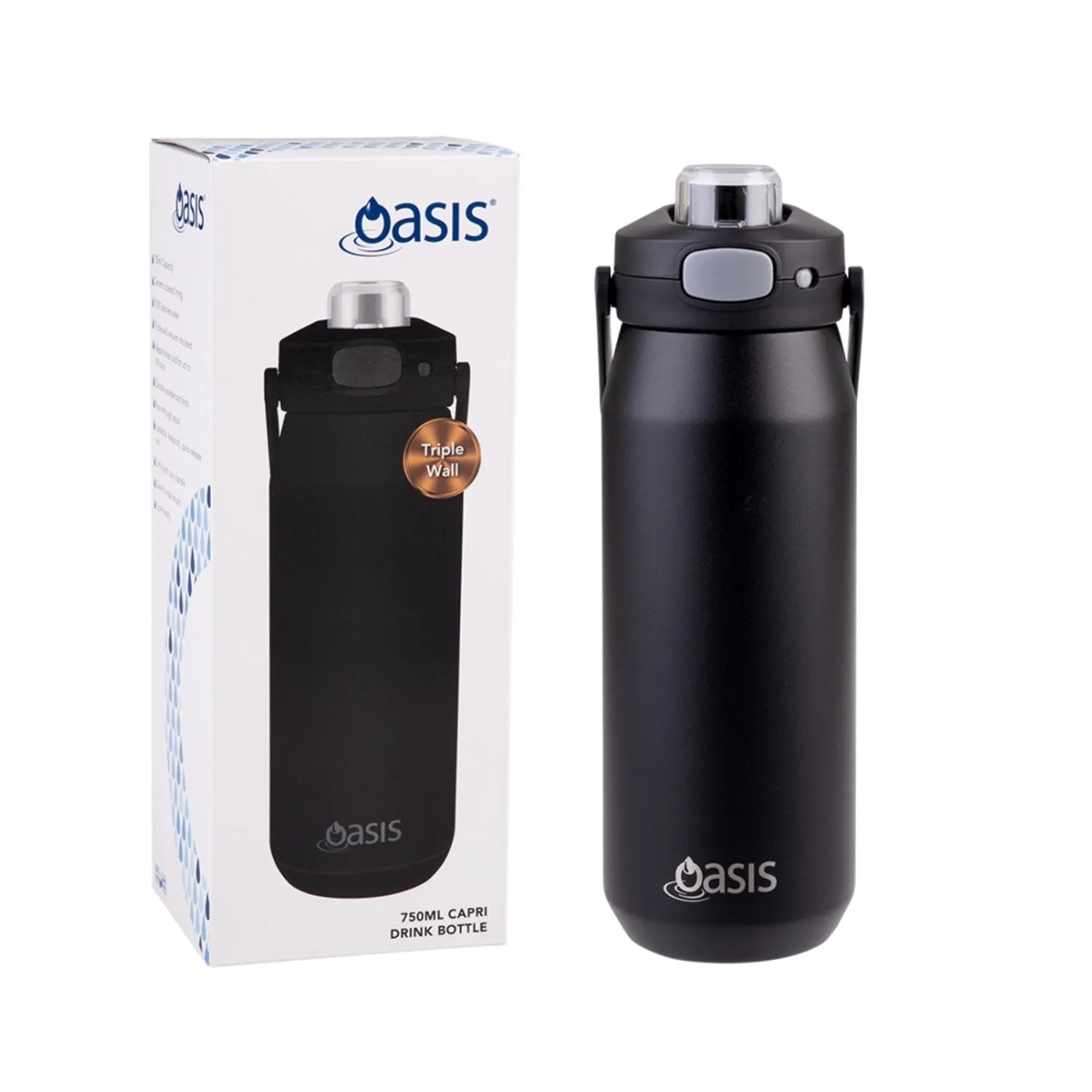 Drink Bottle Capri 750ml - Black