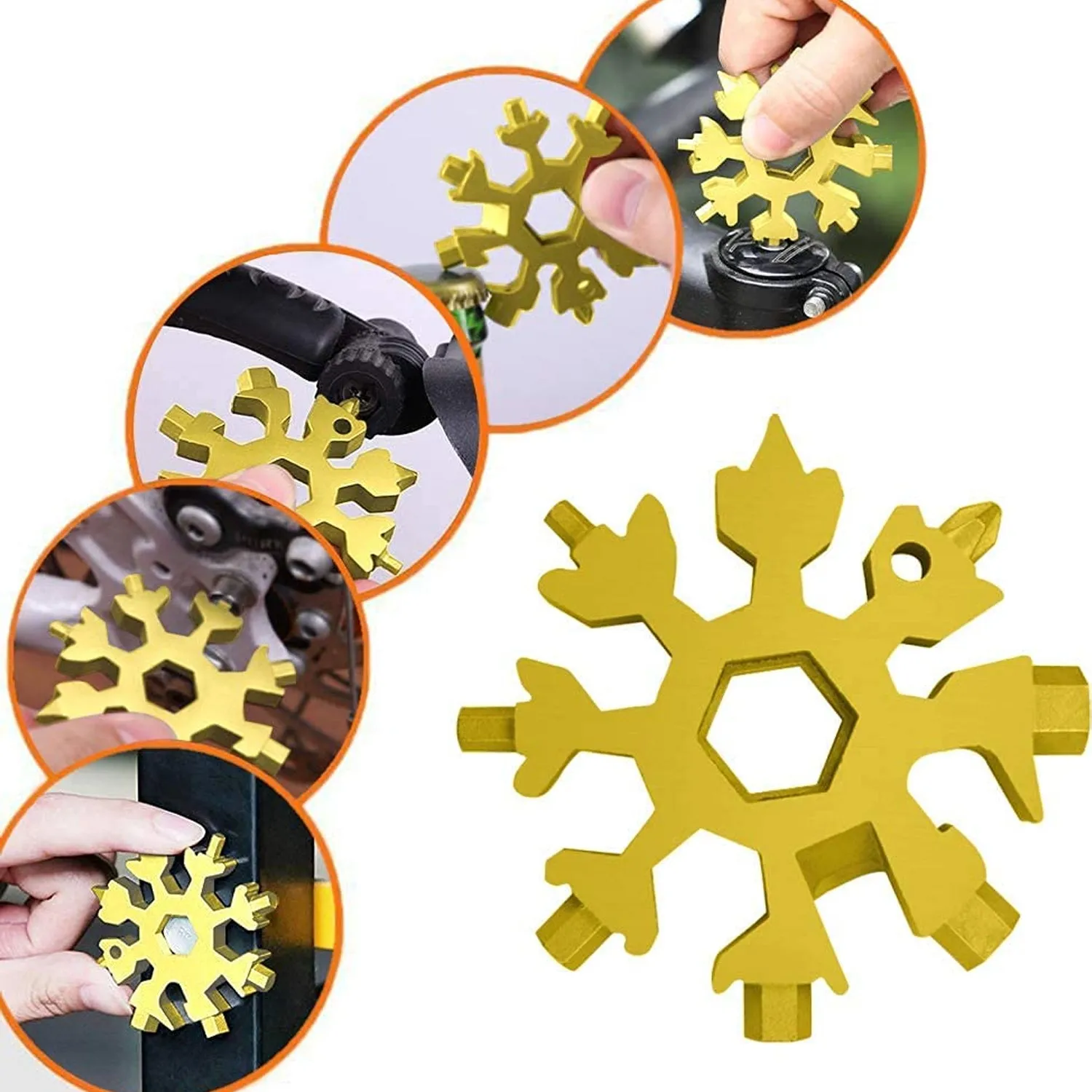 Durable 18 in 1 Snowflake Multi-tool Kit with Screwdrivers