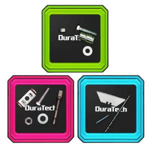 DURATECH 3Pack Magnetic foldable silicone tool tray