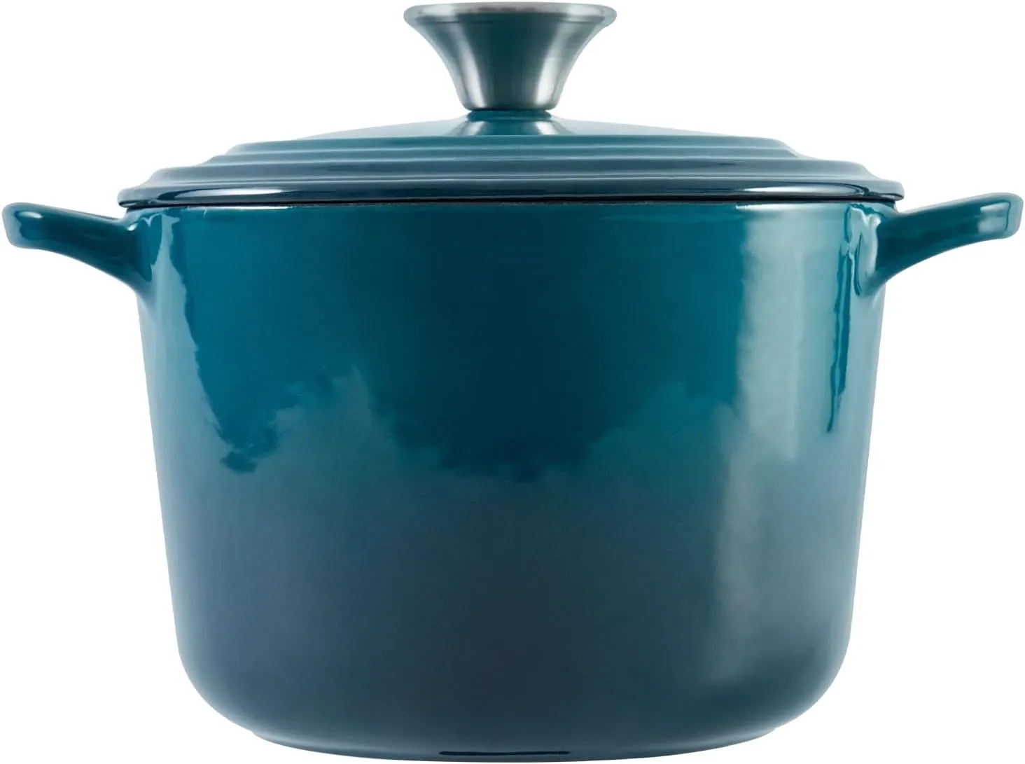 Dutch Oven Pot with Lid 2.8 qt Cast Iron Dutch Oven for Bread Baking DarkCyan Enameled Cast Iron Rice Pot with Handels