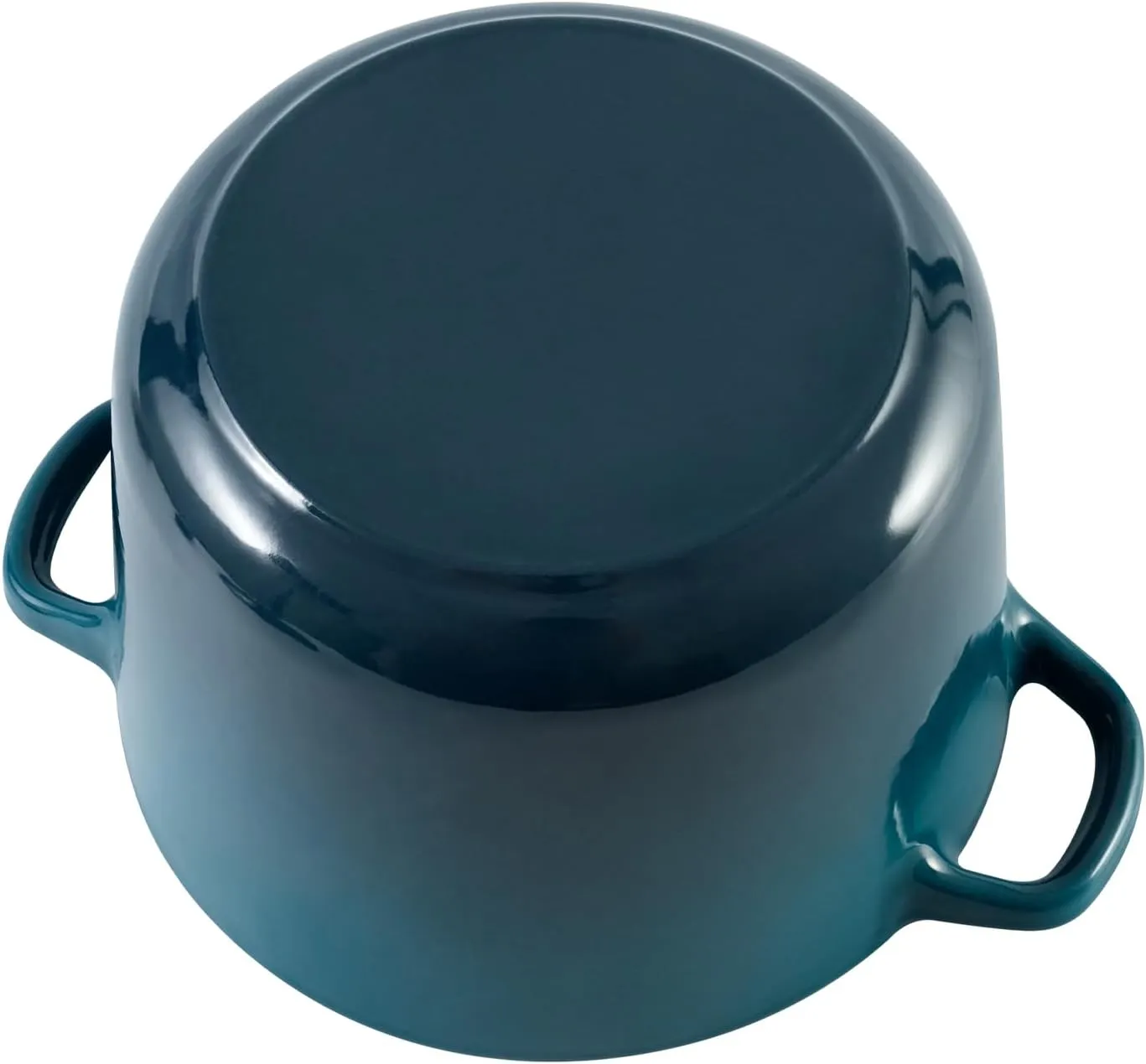 Dutch Oven Pot with Lid 2.8 qt Cast Iron Dutch Oven for Bread Baking DarkCyan Enameled Cast Iron Rice Pot with Handels