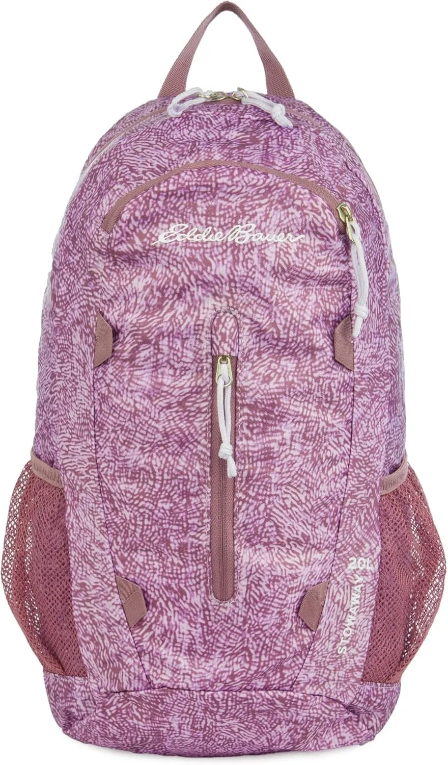 Eddie Bauer Stowaway Packable Backpack-Made from Ripstop Polyester, Lilac, 20L