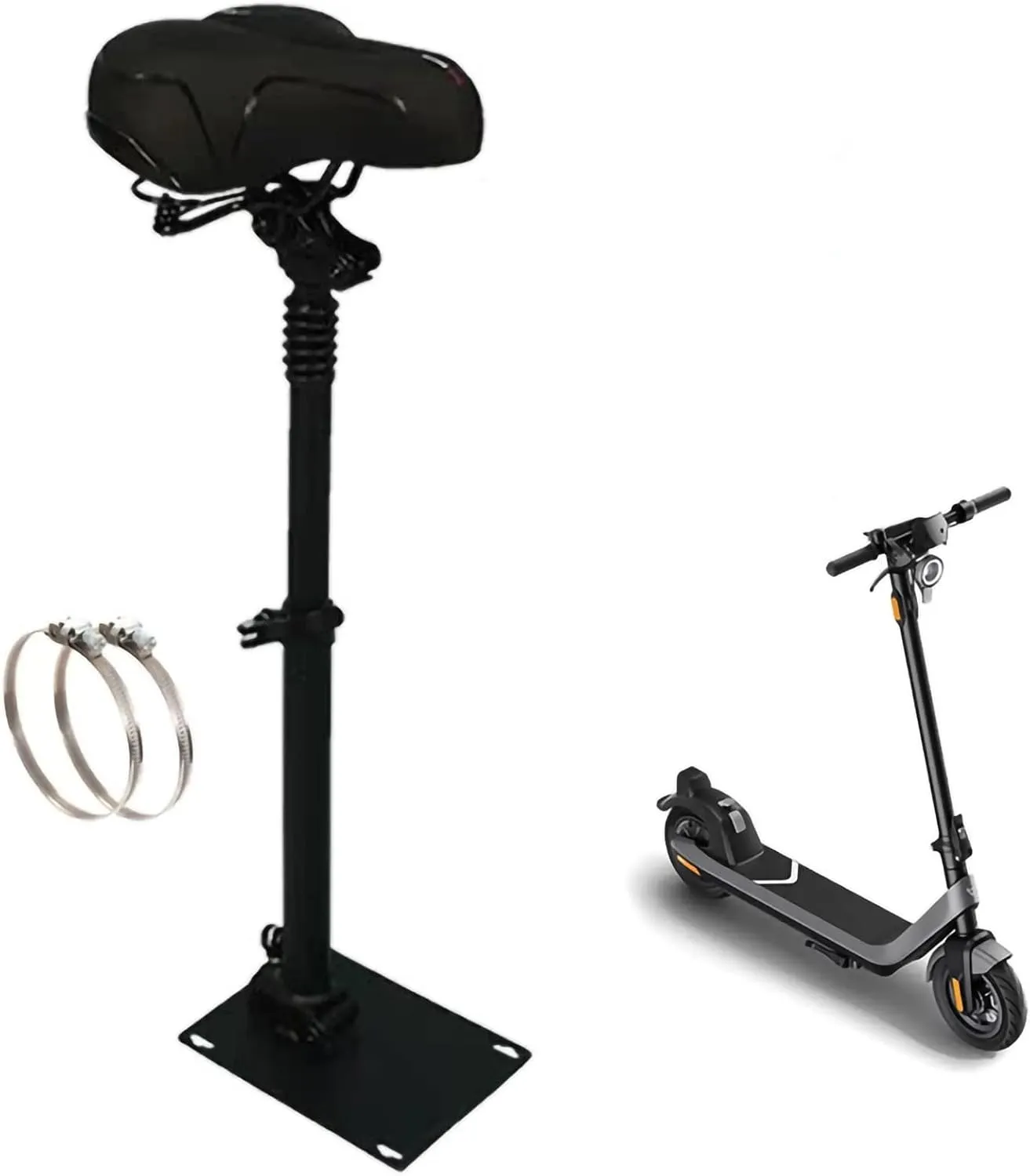 Electric Scooter Seat Saddle for NIU KQi3 KQi2, Comfortable and Shock-Absorbing Foldable Adjustable Scooters Seat, Electric Scooter Accessory(KQi2)