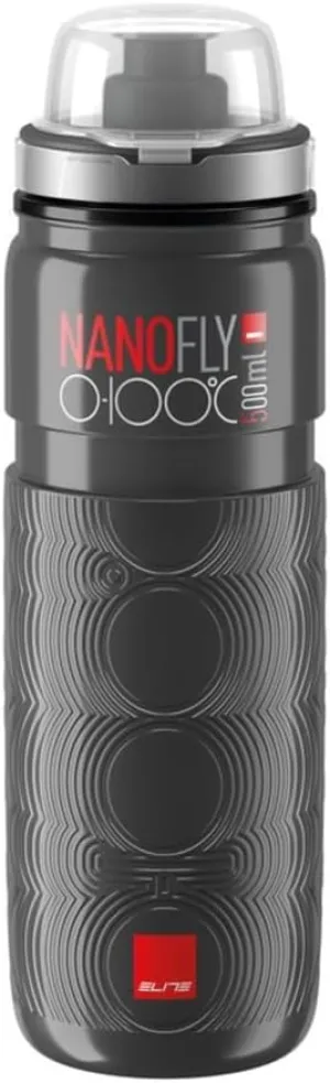 Elite NanoFly 0-100°C 500ml Bottle (Dark Grey) – All-Season Insulated Cycling Bottle