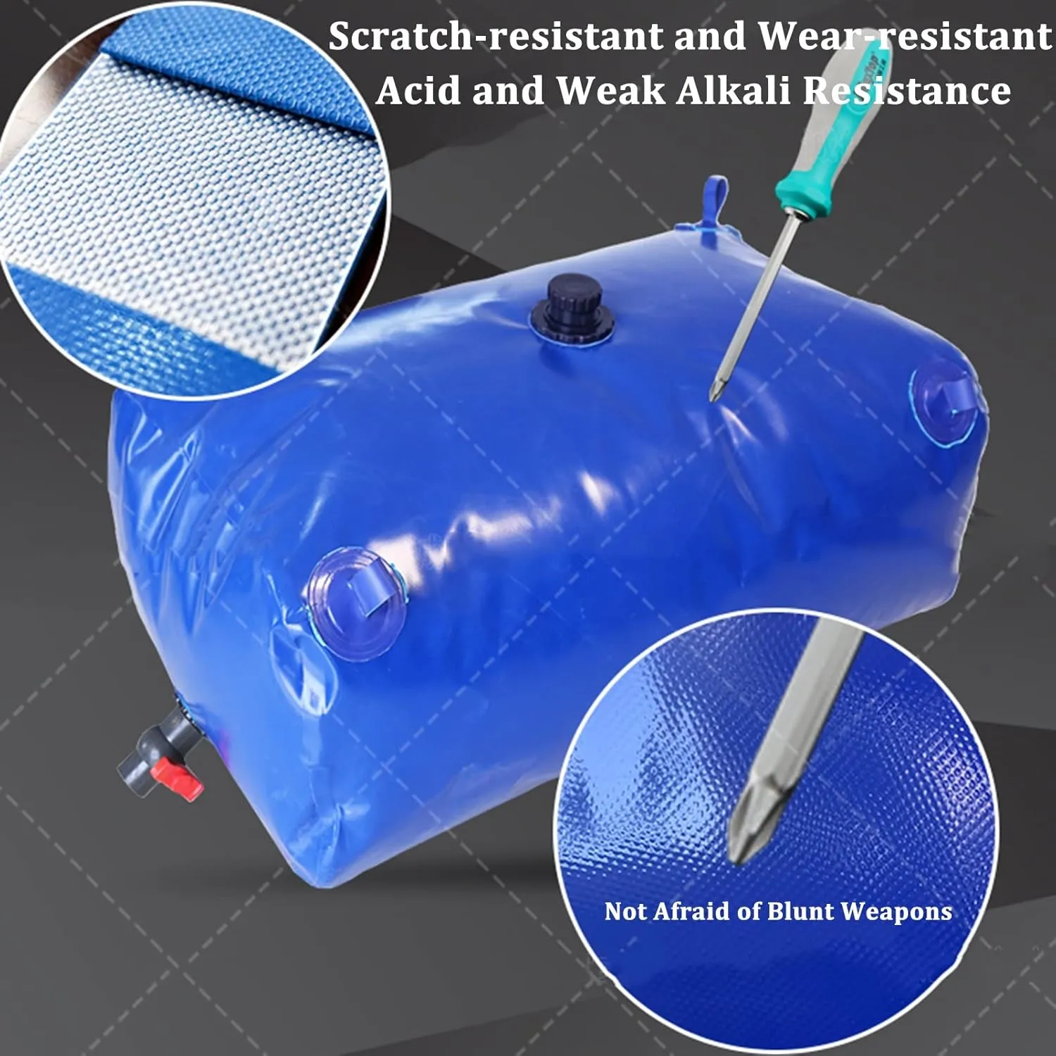 Emergency Water Storage Bag Outdoor Folding Large Capacity Water Storage Bag, Large Hardband Tap Emergency Water Storage Bucket for Garden Camping Farm Building, Fire(400L/1x0.8x0.5m)