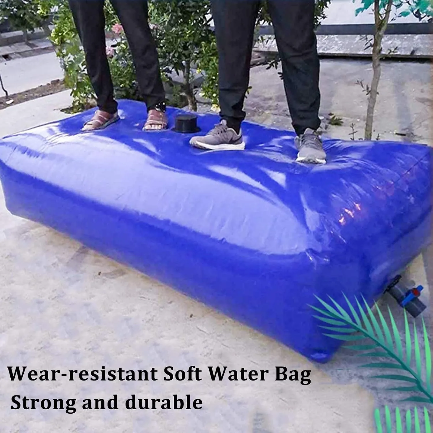 Emergency Water Storage Bag Outdoor Folding Large Capacity Water Storage Bag, Large Hardband Tap Emergency Water Storage Bucket for Garden Camping Farm Building, Fire(400L/1x0.8x0.5m)