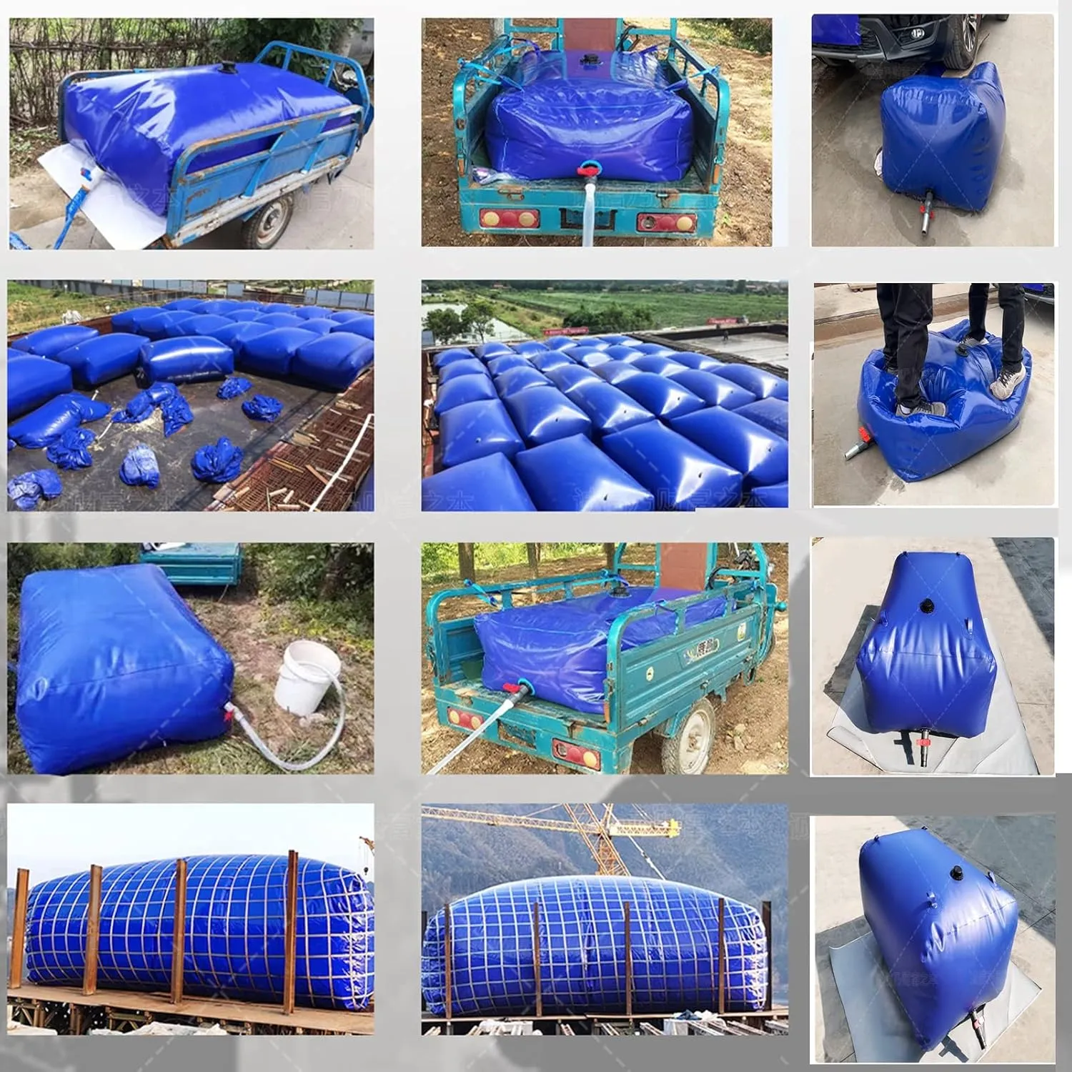 Emergency Water Storage Bag Outdoor Folding Large Capacity Water Storage Bag, Large Hardband Tap Emergency Water Storage Bucket for Garden Camping Farm Building, Fire(400L/1x0.8x0.5m)