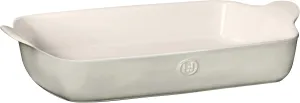 Emile Henry 17.75" x 11" / 5qt Extra Large Rectangular Baker - Modern Classics Collection | Pearl Gray