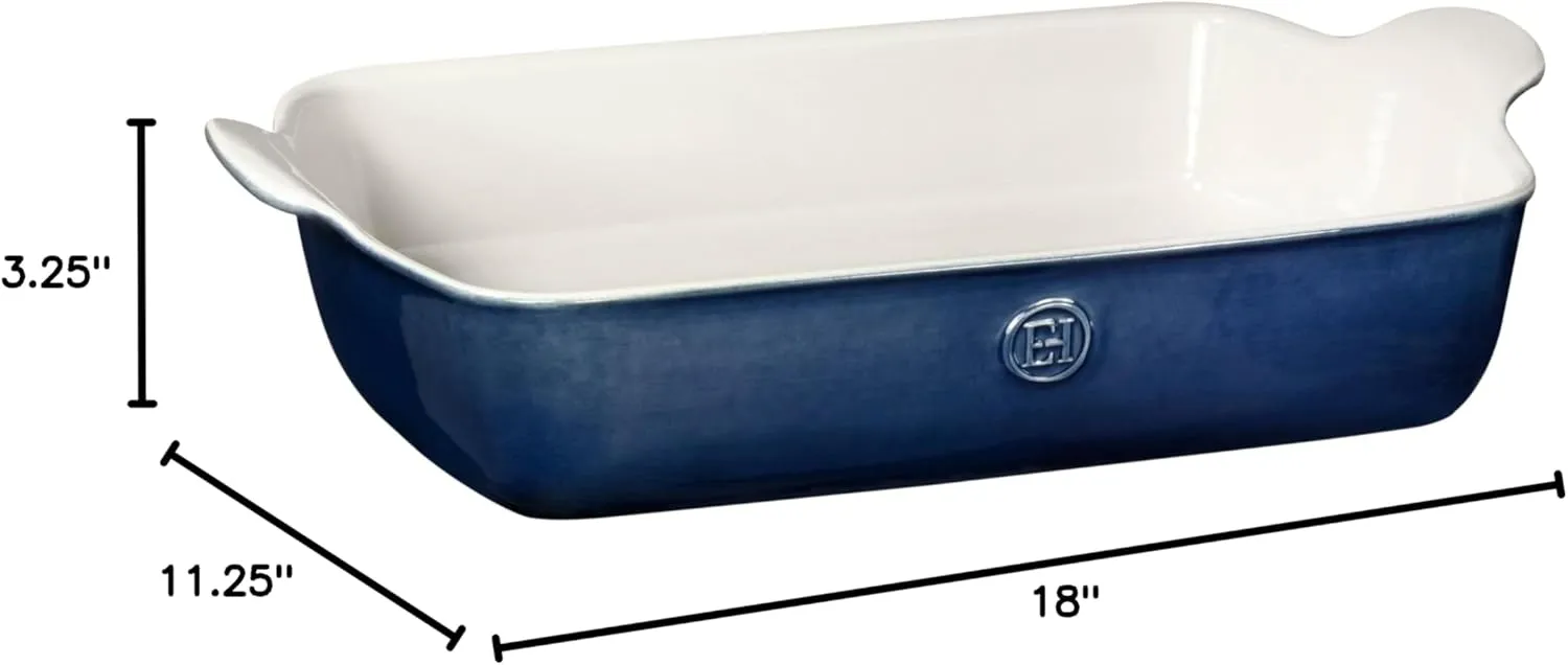 Emile Henry 17.75" x 11" / 5qt Extra Large Rectangular Baker - Modern Classics Collection | Twilight