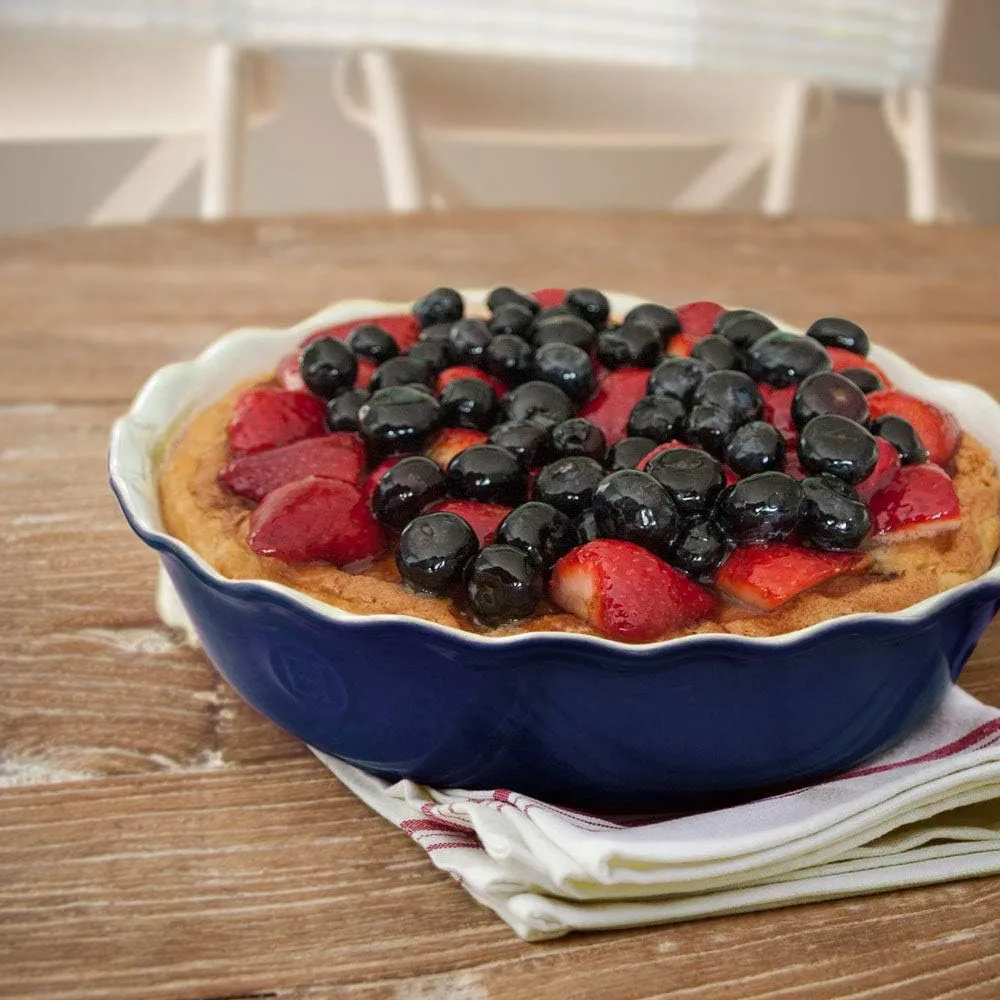 Emile Henry 9" Pie Dish - Modern Classics Collection | Twilight & Made In France HR Modern Classics Square Baking Dish 8 x 8/2 Qt, 9 x 9, Twilight Blue