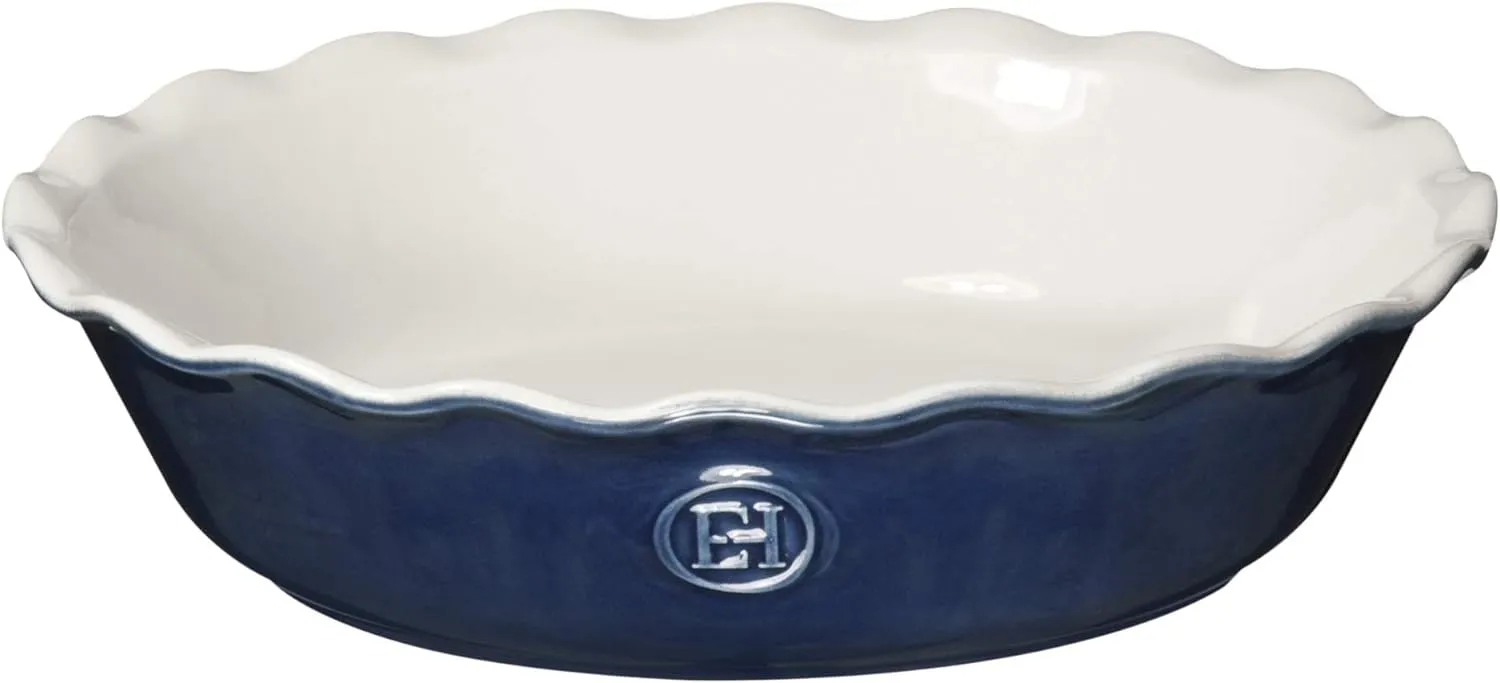 Emile Henry 9" Pie Dish - Modern Classics Collection | Twilight & Made In France HR Modern Classics Square Baking Dish 8 x 8/2 Qt, 9 x 9, Twilight Blue