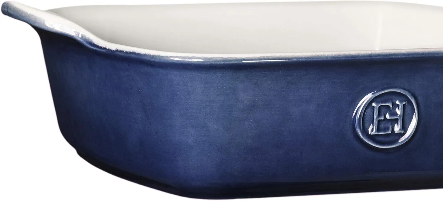 Emile Henry 9" Pie Dish - Modern Classics Collection | Twilight & Made In France HR Modern Classics Square Baking Dish 8 x 8/2 Qt, 9 x 9, Twilight Blue