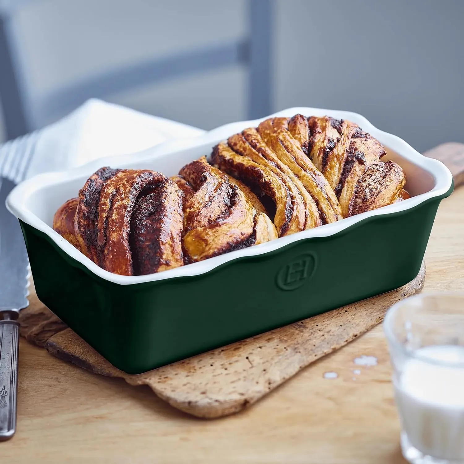 Emile Henry Made in France Modern Classics Loaf Dish, Evergreen