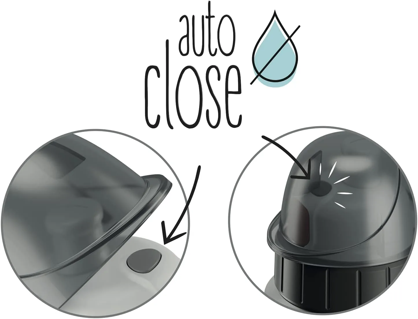 Emsa Light Steel 518359 Stainless Steel Drinking Bottle, 0.4 Litre, AutoClose Closure, Penguin