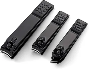 Ergonomic Nail Clippers Set 6pcs Stainless Steel Nail Cutters Nail File for Easy Trimming