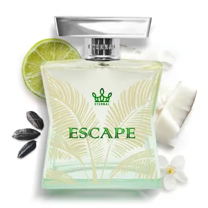 Eternal Escape EDP Inspired by Virgin Island Water, 3.4 oz (100ml) Long-lasting, Vegan, Clean Ingredients, Unisex Perfume Spray, 2000 sprays per bottle
