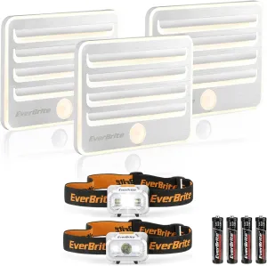EverBrite 2 Pack LED Headlamps 3 Pack Motion Sensor Night Lights