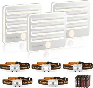 EverBrite 5 Pack LED Headlamps 3 Pack Motion Sensor Night Lights