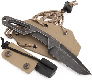 Extrema Ratio - Versa (Black - Expeditions) Fixed Blade Knife, Böhler N690 Steel Blade with Dark Stone Finish, Lightweight Aluminum Handle, Ergonomic Design, Precision Italian Craftsmanship, Durable Outdoor Tool
