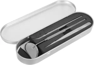 Eyelash Extension Tools Set 4-piece Stainless-steel Tweezers Mirror Ideal for Salon Use Lash Grafting