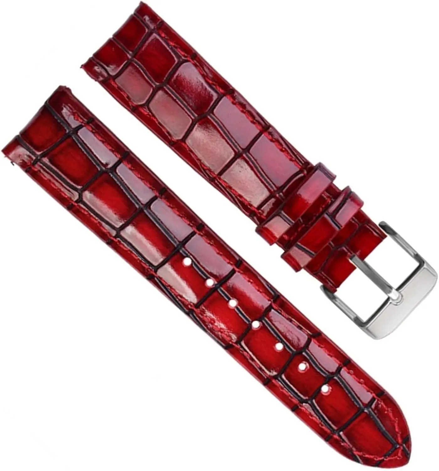 Fashion Genuine Leather watchband Crocodile Texture watch Strap Bracelet Wrist Band