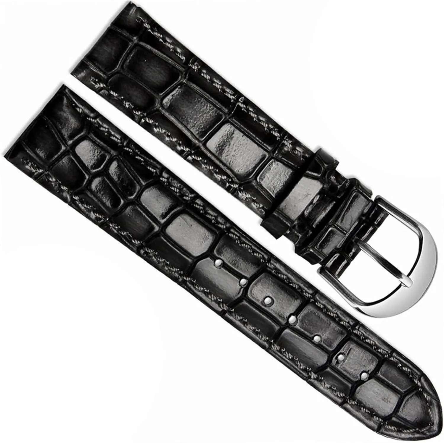 Fashion Genuine Leather watchband Crocodile Texture watch Strap Bracelet Wrist Band