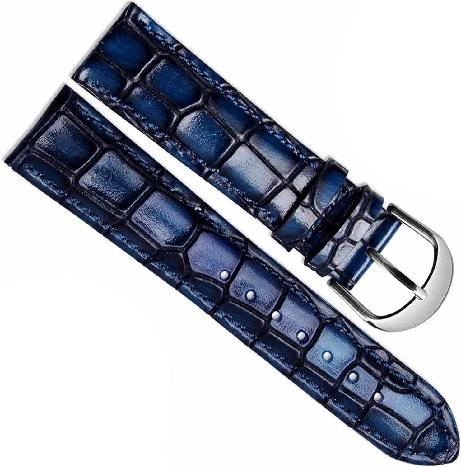 Fashion Genuine Leather watchband Crocodile Texture watch Strap Bracelet Wrist Band
